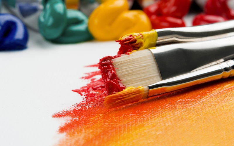Artist's creative workspace